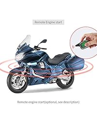 EASYGUARD Sistema de alarma de motocicleta con pantalla LCD de 2 vías con sensor de movimiento de arranque remoto y sensor de choque incorporado DC12V EM208 2