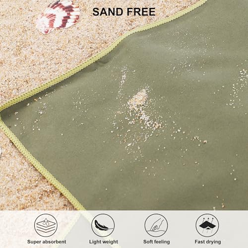 Rainleaf Microfiber Towel Perfect Travel & Gym & Camping Towel. Quick Dry - Super Absorbent - Ultra Compact - Lightweight. Suitable for Trip, Beach, Shower, Backpacking, Pool