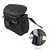 Meanhoo Bike Handlebar Bags, Quick-Release Cycling Bicycle Front Top Frame Pouch PVC Tube Bag Bike Baskets (Black)thumb 1