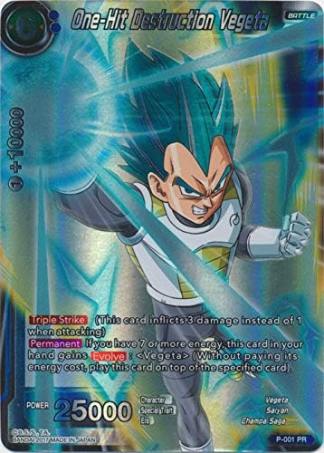 Amazon Com Dragon Ball Super Tcg One Hit Destruction Vegeta Sp Set Promo Cards Ball Super Cards P 001 Toys Games