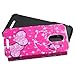 Asmyna Asmyna Advanced Armor Protector Cover for HTC Desire 510 - Retail Packaging - Glittering Butterfly/Heart/Hot Pink/Black