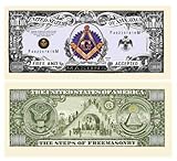 American Art Classics Freemason Masonic Million Dollar Bill - Pack of 10 - Limited Edition Collectible Novelty Dollar Bills - Best Gift Or Keepsake for Masons