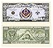 American Art Classics Freemason Masonic Million Dollar Bill - Pack of 10 - Limited Edition Collectible Novelty Dollar Bills - Best Gift Or Keepsake for Masons