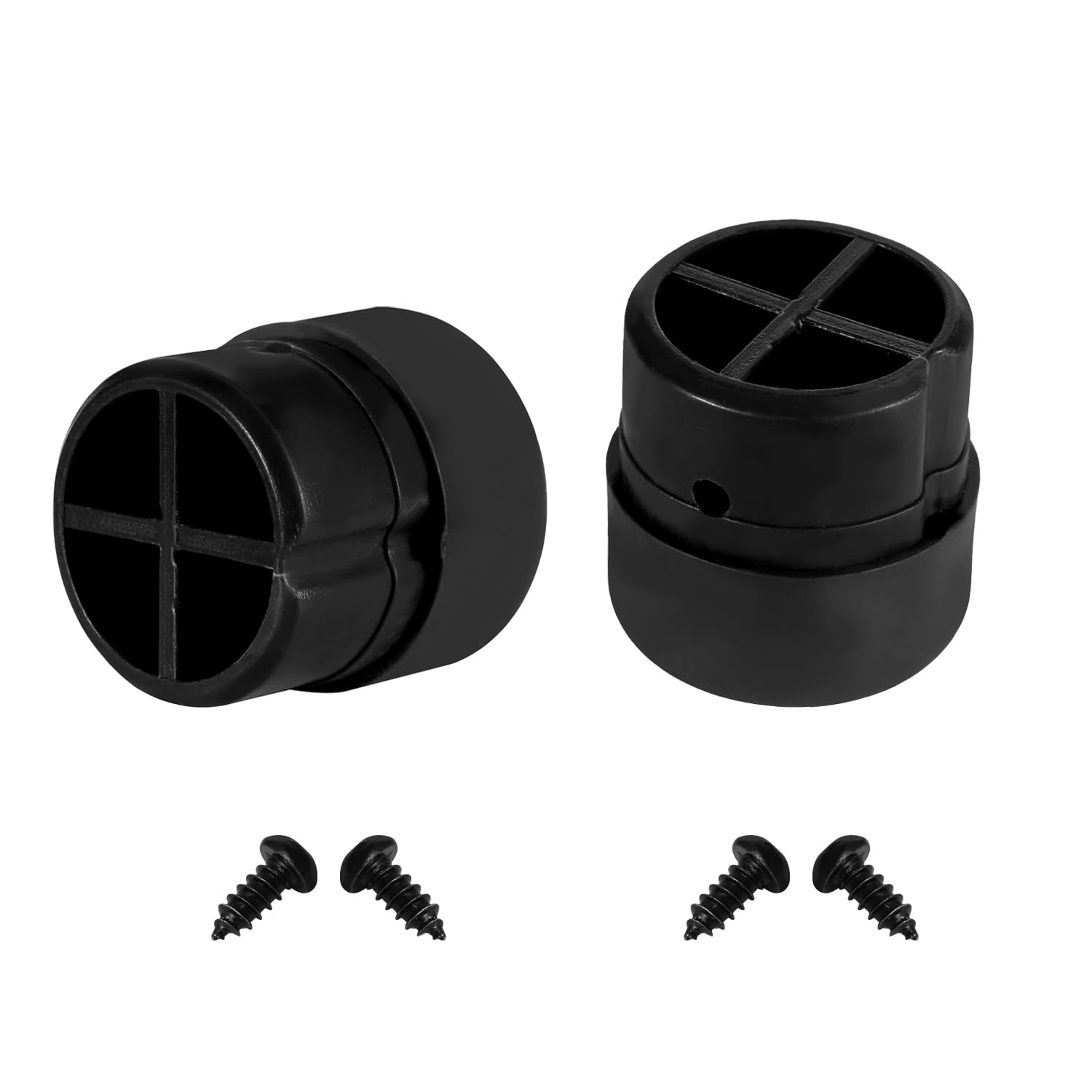 KAMIER KAMIER Black Plastic Tips Sliders Replacement for Razor Crazy Cart XL DLX Shift Drifter Cart Stabilizing Post Kids Electric Go Kart Front Plastic Caps Slide Pads Parts (Set of 2) Part W25143490214