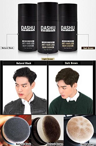 DASHU Anti-Hair Loss Hair Cushion Hair Concealer Hair Building Fibers Black / Dark Brown / Light Brown (26g, Light Brown)
