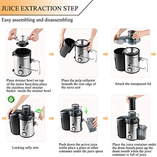 6 Machines+Centrifugal+Vegetable+Stainless+Extractor