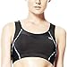 Yvette Sports Bras for Women High Impact Racerback Workout Sports Bra for Large Bust Black,S