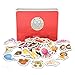 Gamenote Magnetic Animals for Kids,Refrigerator Magnets Animals Education Set with Marine Animals, Farms,Dinosaurs and Zoo Animals Toddlers Magnetism Learning Toys (40 pcs in Iron Box) (Colorful)