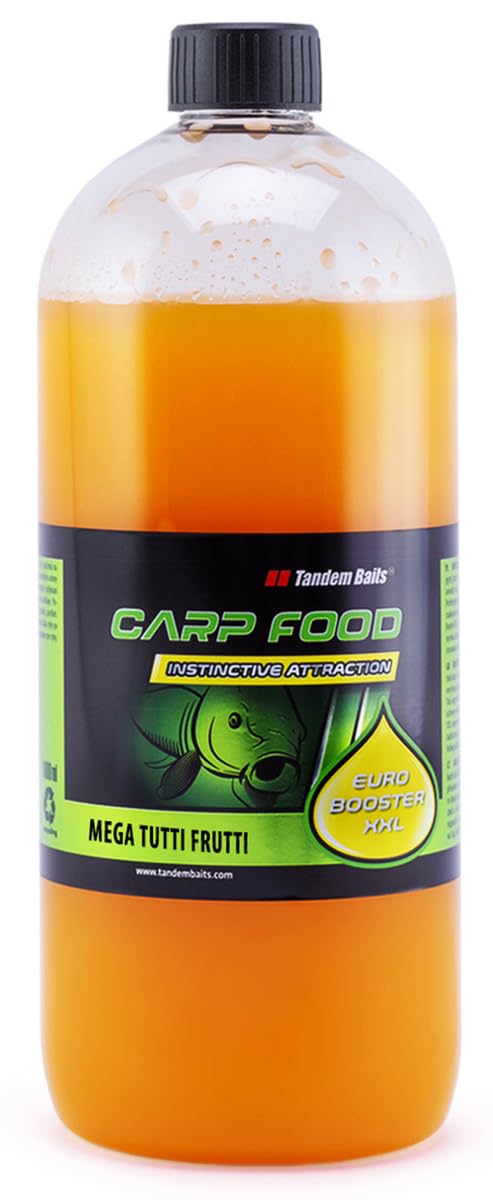 Tandem Baits Euro Booster XXL for Carp Boilies Mega Tutti Frutti | Carp Fishing Boilies | Carp Fishing Bait | Carp Bait | Carp Fishing Accessories for Monster Fish 1 L