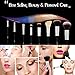 HFUN Professional Makeup Brushes Set Foundation Blush Brushes Tool Powder Bronzer Brushes Highlight Eyeliner Eyebrow Brush and Brush Cleaner and Case (8 pcs, Black)