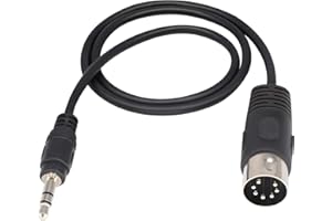 zdyCGTime 3.5mm to Midi Cable,7-Pin Din Male to 3.5mm(1/8in) Stereo Male Audio Cable Compatible with iPhon/MP3/PC/TV/Android 