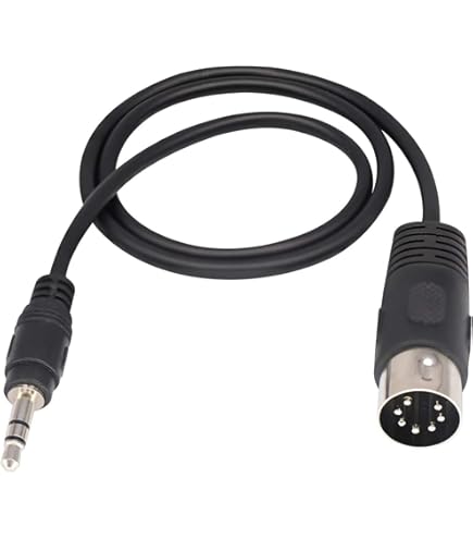 Adaptateur MIDI Type-A Femelle Vers Jack 3,5 Mm Mâle - Câble De 35,5 Cm Pour Connecter Synthés, Contrôleurs Et Interfaces Audio