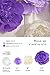 Ling's moment Paper Flower Decorations Set of 9(12''-8'' Assorted), Large Crepe Paper Flowers, Handcrafted Purple & Cream Flowers for Wall, Wedding, Nursery, Bridal Shower, Photo Backdrop, Centerpiece