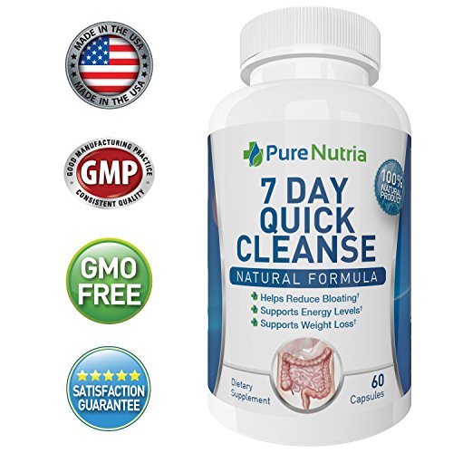 7 Day Quick Colon Cleanse Detox for Weight Loss - Extra Strength Gut Cleanser - Give Your System A Digestive Refresh, Reduce Bloating and Increase Energy Levels - Fast Acting - 60 Capsules 7 Day Quick Colon Cleanse Detox for Weight Loss - Extra Strength Gut Cleanser - Give Your System A Digestive Refresh, Reduce Bloating and Increase Energy Levels - Fast Acting - 60 Capsules