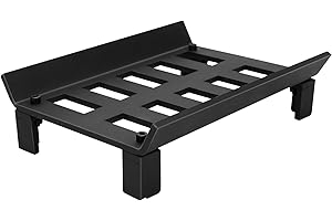 G GOOD GAIN Fireplace Grate 13 inch - Wood Stove Grates Heavy Duty | Fireplace Log Holder | Firewood Log Burning Wrought Iron Rack | Fire Pit Tray for Indoor Chimney Hearth & Outdoor Kindling Tool