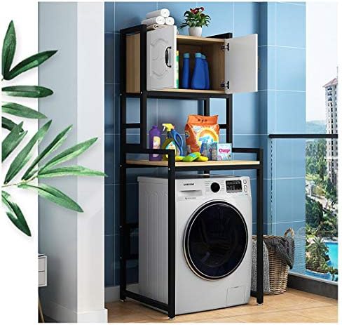 洗濯機ラック バルコニーの床ドラム フリップトップトイレ収納ラック キャビネット 防水性と