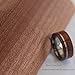 Hawaii Koa Wood Inlay Men's Tungsten Wedding Bands with Mirror Polished Tungsten Stripe 8mm Promise Rings for Couples Engagement Matching Rings, Holiday Birthday Gift for Boyfriend (9)