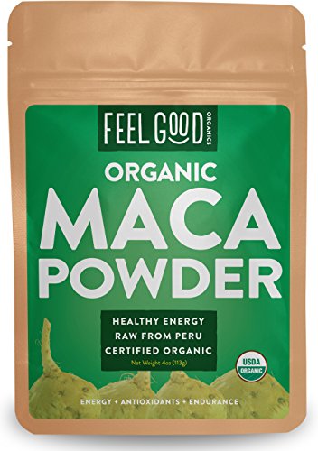 Organic Peruvian Maca Root Powder - Perfect for Smoothies, Baking, Energy - Raw From Peru - Non-GMO, USDA Organic - 4oz Resealable Bag - by Feel Good Organics Organic Peruvian Maca Root Powder - Perfect for Smoothies, Baking, Energy - Raw From Peru - Non-GMO, USDA Organic - 4oz Resealable Bag - by Feel Good Organics