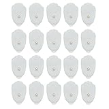 SUNMAS 10 Pairs TENS Unit Replacement Sticky Gel Pads Acupuncture Points Snap on Electrodes Pads