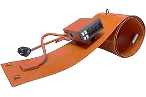 E-Found 55 Gal Drum Pail Heater Silicone Heater Pad, 5X70 Inches Barrel Band Heater Pail, Drum Electric Heat Wrap, Oil Drum Heater 110V 1000 Watt