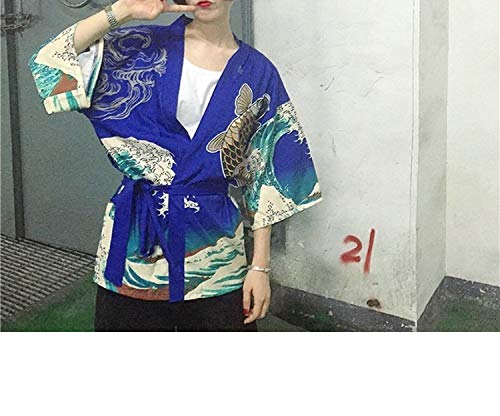 Kimonos Woman Japanese Kimono Cardigan Cosplay Shirt Blouse for Women Japanese Yukata Beach Kimono,2,One Size