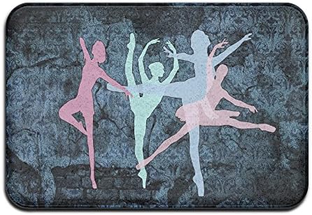 Pretty Dancing Ballerinas Indoor Anti-Bacterial Doormat 60 X 40 Cm
