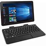 RCA Cambio Flagship Black Edition 10.1 Touchscreen 2 IN 1 Tablet Laptop With Keyboard Free Office Moblie (Intel Quad-Core Z3735 Processor, 2G RAM, 32G Storage, IPS, Windows 10)