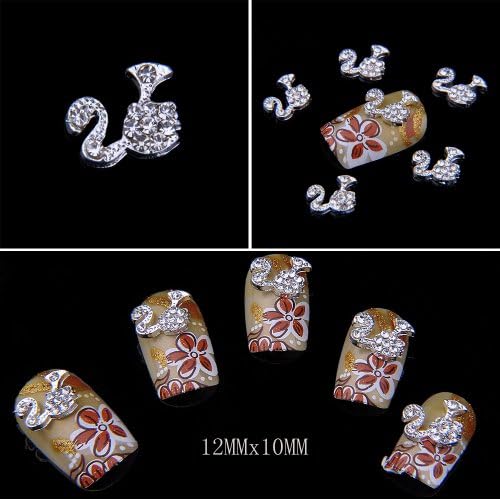 Catalina Professional Production 3D Alloy Bow Tie Nail Art Glitter Rhinestone DIY Decoration (R)
