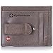 Alpine Swiss Mens Leather Money Clip Front Pocket Wallet Gray