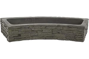Aquascape Quad-Spill Curved Stacked Slate Wall Fountain Topper for Yard, Landscape, and Garden, 78286