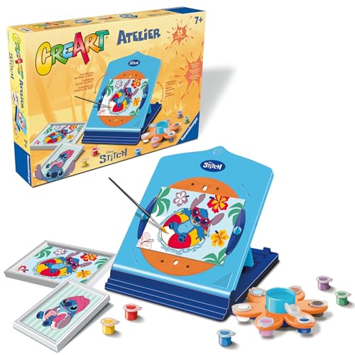 Ravensburger Malen nach Zahlen, Creart Atelier Disney Stitch, Basteln, Kinder, Malen nach Zahlen für Erwachsene, Malset für Kinder