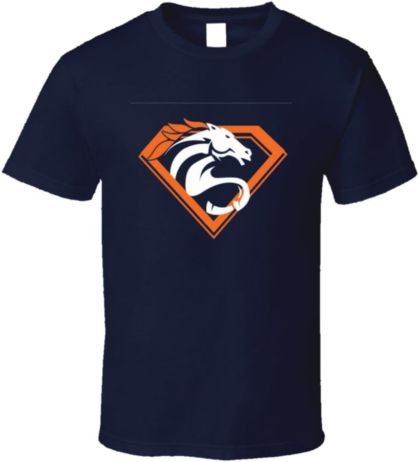 Tshirtbandit T-Shirt Bandit Denver Superman Bronco Logo Hybrid Manning MVP Superbowl Football T Shirt
