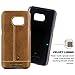 Pierre Cardin Galaxy S7 Edge Case, Premium Genuine Leather Lightweight Slim Snap On Hard Back Cover For Samsung Galaxy S7 Edge Brown