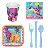 Trolls Standard Tableware Kit (Serves 8) by Costume SuperCenter (Toy)