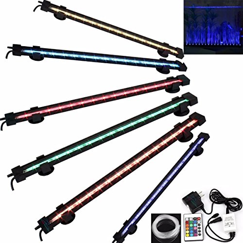 Bubble Light Underwater LED 16 Colors Remote Air Submersible Aquarium Fish Tank (36