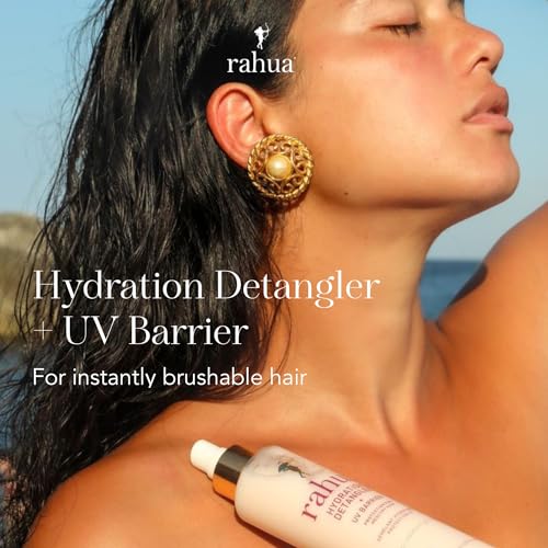 Rahua Hydration Detangler + UV Barrier - Leave-In Spray for All Hair Types - Vegan Heat Protectant and Anti-Frizz Mist with Morete Oil, Sacha Inchi and Mango - Color Safe - 6.5 Fl Oz