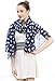 Lina & Lily Lovely Rabbit Bunny Print Women's Large Scarf Lightweight (Blue and White)