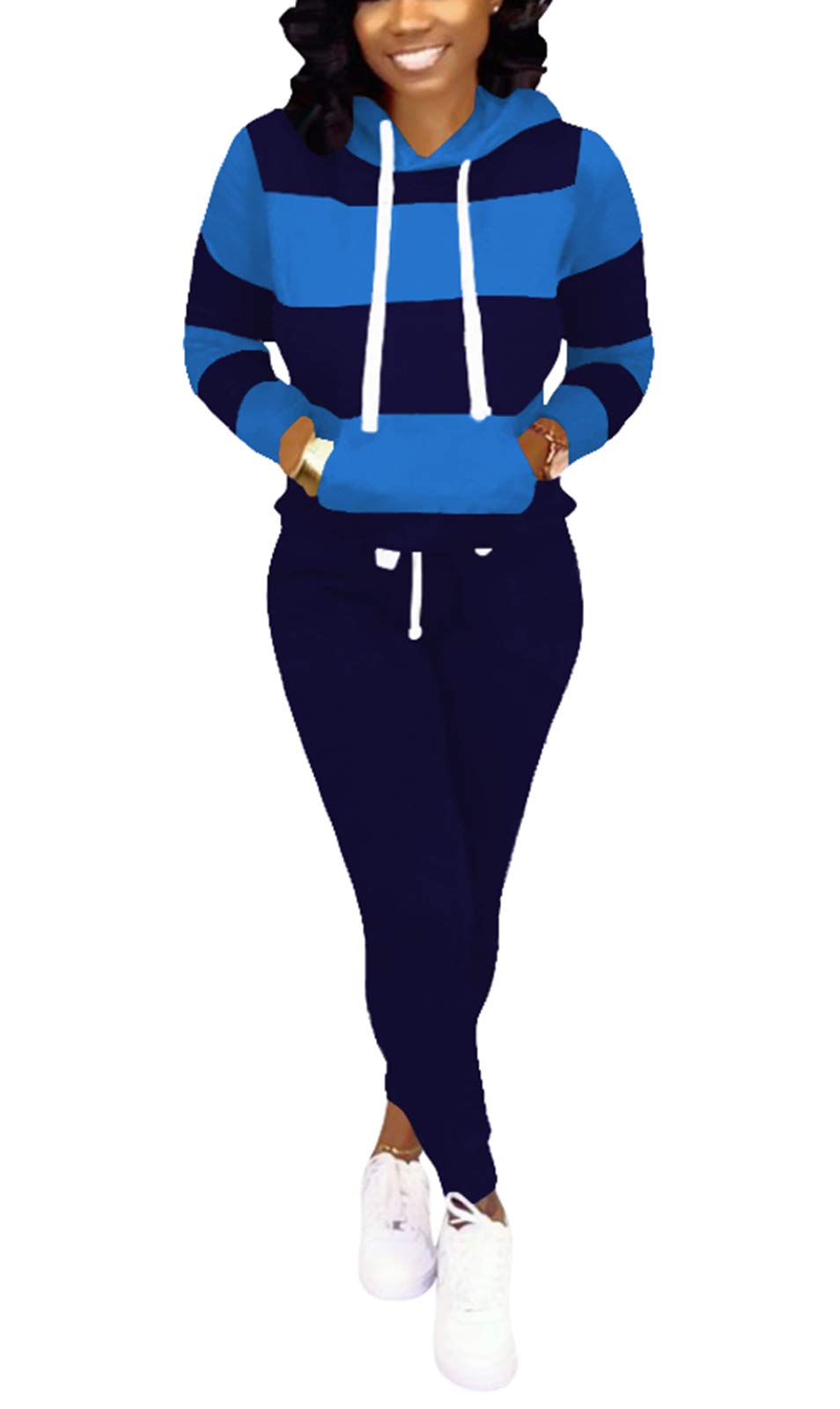 Jogging Suits for Women - Two Piece Sweatsuit Pullover Hoodie + Long Pants Tracksuit Set Jumpsuits