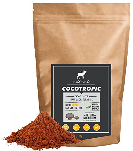 UPC 693614072770, Wild Cocotropic Raw Cacao with Reishi Mushroom, Mucuna Pruriens, Raw Maca and Turmeric, Cognitive Enhancing Hot Cocoa Beverage, Nootropic Powder for Smoothies, Shakes, Butter Coffee (8 ounce)