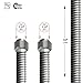 HIGHCRAFT GUXDT0118I GUXD-T01-18I 18 in. Corrugated Stainless Steel Tube Connector for Water Heater, Durable, Maximized CorrosionResistance & Performance, 1 in. FIP X 1 in. FIP