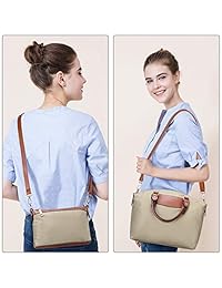 S-ZONE Bolso de mano para mujer, 2 piezas, resistente al agua, Oxford, ligero, bandolera