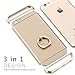 iPhone 6 Case,iPhone 6s Case,Myriann 3 in 1 Ultra Thin Hard Protective Luxury Case Cover for iPhone 6/iPhone 6s(4.7Inch)with 360 Degree Rotating Ring Kickstand(Luxury Gold)