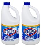 Clorox Splash-Less Bleach, Regular, 2 Pack of 55 fl oz each/ 110 Ounces Total