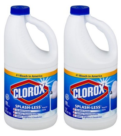 Clorox Splash-Less Bleach, Regular, 110 Ounces Total