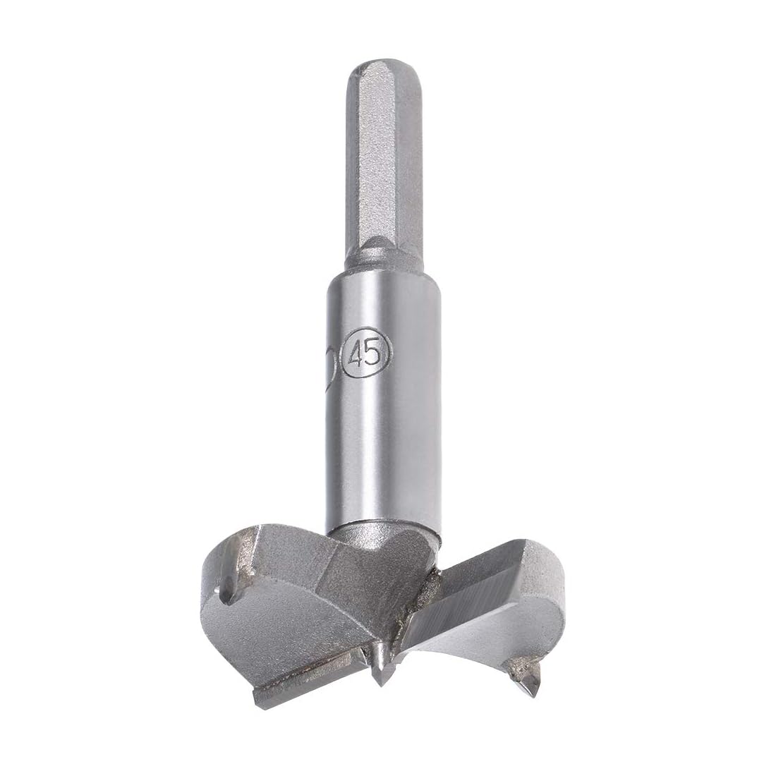 MACHSWON Forstner Drill Bits Tungsten Carbide Wood Hole Saw Opener Drill Bit 45mm Woodworking Drilling Boring Bit Cutter