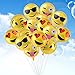 KUUQA Reusable Emoji Mylar Party Balloons Emoji Balloons Emoji Party Supplies, 16 Piece