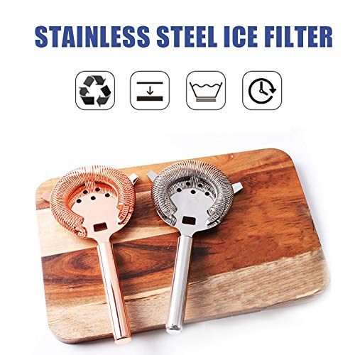 Cocktailfilter Shake Beverage Bar Club Party Rose Gold Silber (Silber) Edelstahl Eis Mischfilter – Bild 8