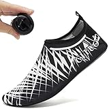 CIOR Men and Women Barefoot Skin Aqua Shoes Anti-Slip Multifunctional Water Shoes for Beach Pool Surf Yoga Exercise,CT1605,White,46.47