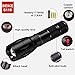 Beike S116A Ultra Bright LED Tactical Flashlights, Zoomable Adjustable Focus 5 Modes Water Resistant Handheld Light with Rechargeable Battery, Charger, Headlamp, Rotatable Bike Mount and Holster
