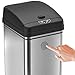 iTouchless 13 Gallon Automatic Touchless Sensor Kitchen Trash Can with AC Adapter, Odor Filter Deodorizer, Platinum Limited Edition (With Ac)